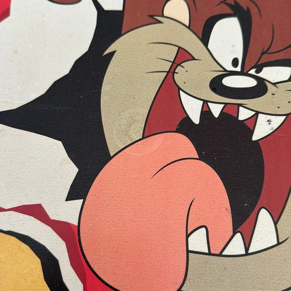 Vintage Taz Tasmanian Devil Tin Metal Keep Out Sign 12.5x17.25” 1997 Looney Tune - Picture 6 of 7